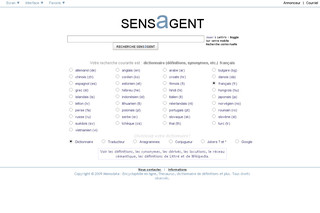 Aperçu visuel du site http://dictionnaire.sensagent.com/