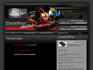 Aperçu visuel du site http://www.karting-evasion.fr