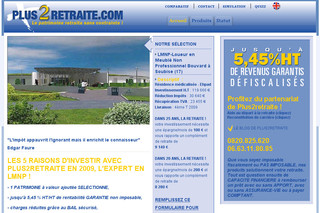 Aperçu visuel du site http://www.plus2retraite.com