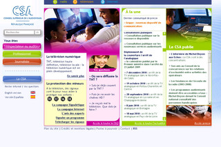 Aperçu visuel du site http://www.csa.fr