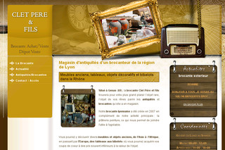 Aperçu visuel du site http://www.clet-brocante.fr