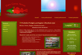 Aperçu visuel du site http://www.euro-caves-novas.com