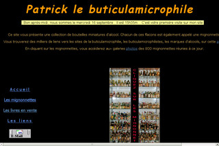 Le site de Patrick le buticulamicrophile. Découvrez ma collection de mignonnettes et mes BD.