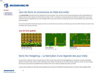 Jeuxdesonic.fr - Jeux de Sonic, gratuit!