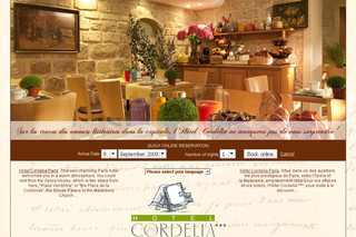 Aperçu visuel du site http://www.cordelia-paris-hotel.com
