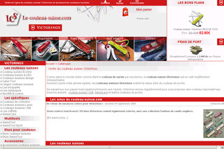 Aperçu visuel du site http://www.le-couteau-suisse.com