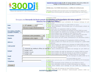 Aperçu visuel du site http://www.300dj.com