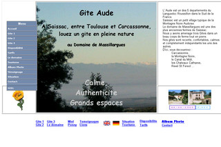 Aperçu visuel du site http://www.gite-massillargues.fr
