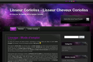 Aperçu visuel du site http://www.lisseur-corioliss.com/