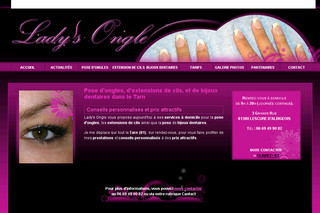 Aperçu visuel du site http://www.ladys-ongle.com