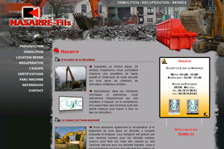 Aperçu visuel du site http://www.nasarre-demolition.com