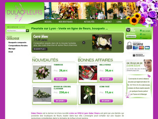 Aperçu visuel du site http://www.dulacfleurs.com