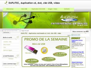 Aperçu visuel du site http://www.duplitec.eu