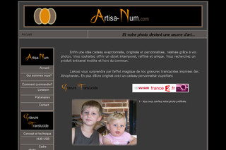 Aperçu visuel du site http://www.artisa-num.com