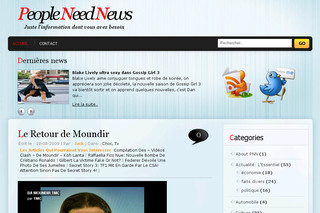 People need news - Information claire, dynamique, résumé à son essentiel - Peopleneednews.com