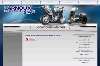 Aperçu visuel du site http://www.carnouxbikes.com
