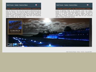 Aperçu visuel du site http://www.tamerza-palace.com