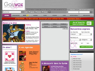 Aperçu visuel du site http://www.gayvox.fr