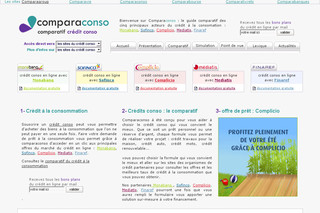 Aperçu visuel du site http://www.comparaconso.fr