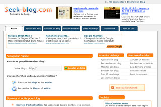 Seek-blog.com - Annuaire de blogs : Inscrire, rechercher et découvrir les meilleurs blogs par catégories