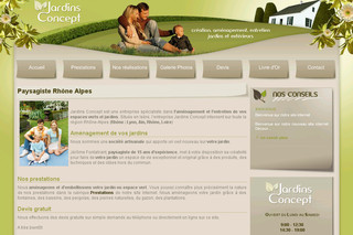 Aperçu visuel du site http://www.jardins-concept.fr