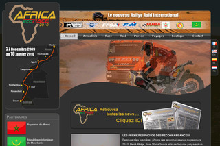 Aperçu visuel du site http://www.africarace.com