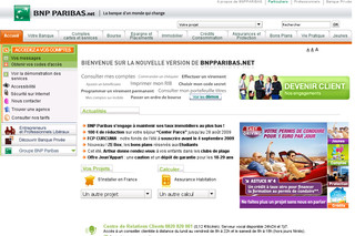 Aperçu visuel du site http://www.bnpparibas.net