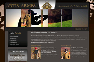 Aperçu visuel du site http://www.artisarmes-armurerie-38.com