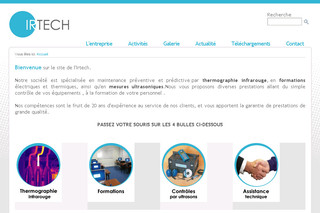 Aperçu visuel du site http://www.irtech-environnement.fr/