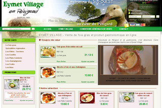 Aperçu visuel du site http://www.eymet-village.com