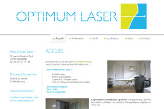 Aperçu visuel du site http://www.optimumlaser.fr