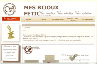 Aperçu visuel du site http://www.mesbijouxfetiches.com