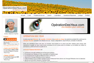 Aperçu visuel du site http://www.operationdesyeux.com
