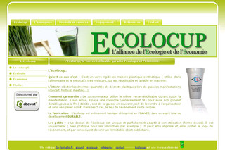 Ecolocup.com - Le gobelet réutilisable, allie écologie et économie