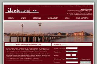 Aperçu visuel du site http://www.andernos-immobilier.com