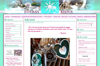 Aperçu visuel du site http://www.estebanbijoux.com