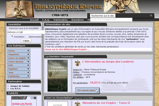 Aperçu visuel du site http://www.bibliotheque-empire.com