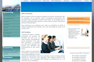 Aperçu visuel du site http://www.erp-formation.com