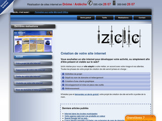 Iziclic, création de sites Internet en Drome et Ardèche