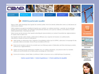 Cbao.fr - Logiciels de laboratoires d'essai sur matériaux