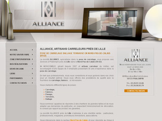Aperçu visuel du site http://www.alliance-carrelage.fr