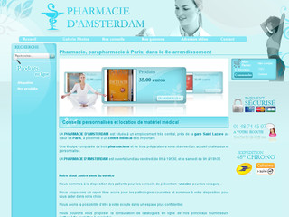 Aperçu visuel du site http://www.pharmacie-amsterdam.com