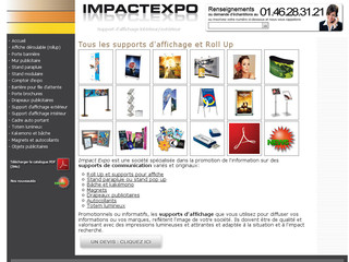 Aperçu visuel du site http://www.impactexpo.com