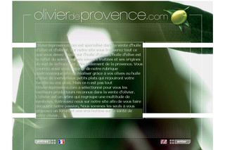 Aperçu visuel du site http://www.olivierdeprovence.com