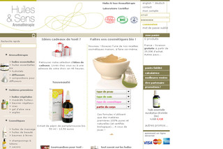 Aperçu visuel du site http://www.huiles-et-sens.com