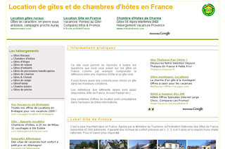 Aperçu visuel du site http://www.gites-informations.fr
