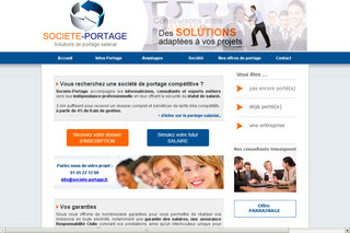 Aperçu visuel du site http://www.societe-portage.fr
