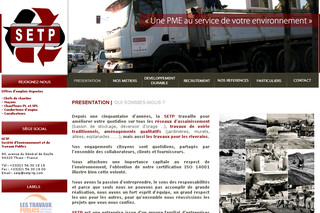 Aperçu visuel du site http://www.setp-tp.fr