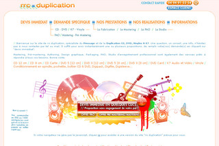 Rrc duplication, devis en ligne pressage cd et dvd | Duplication.rrc.fr