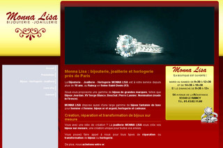 Aperçu visuel du site http://www.bijouterie-monnalisa.com